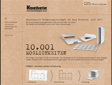 Tablet Screenshot of koebele-kartonagen.de